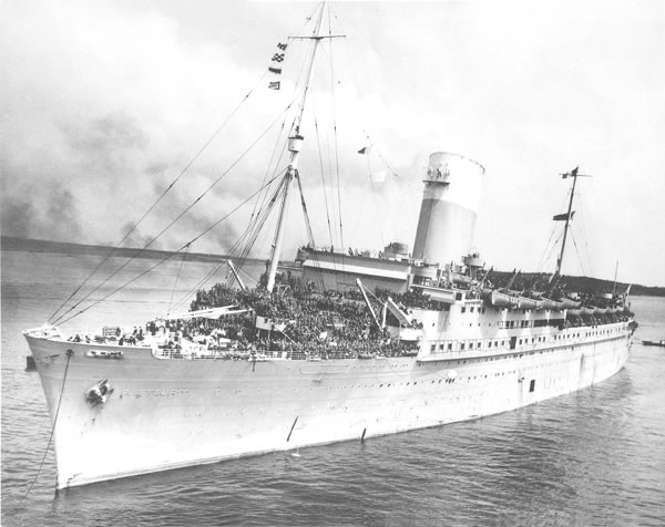Louis Pasteur returning to Canada with troops